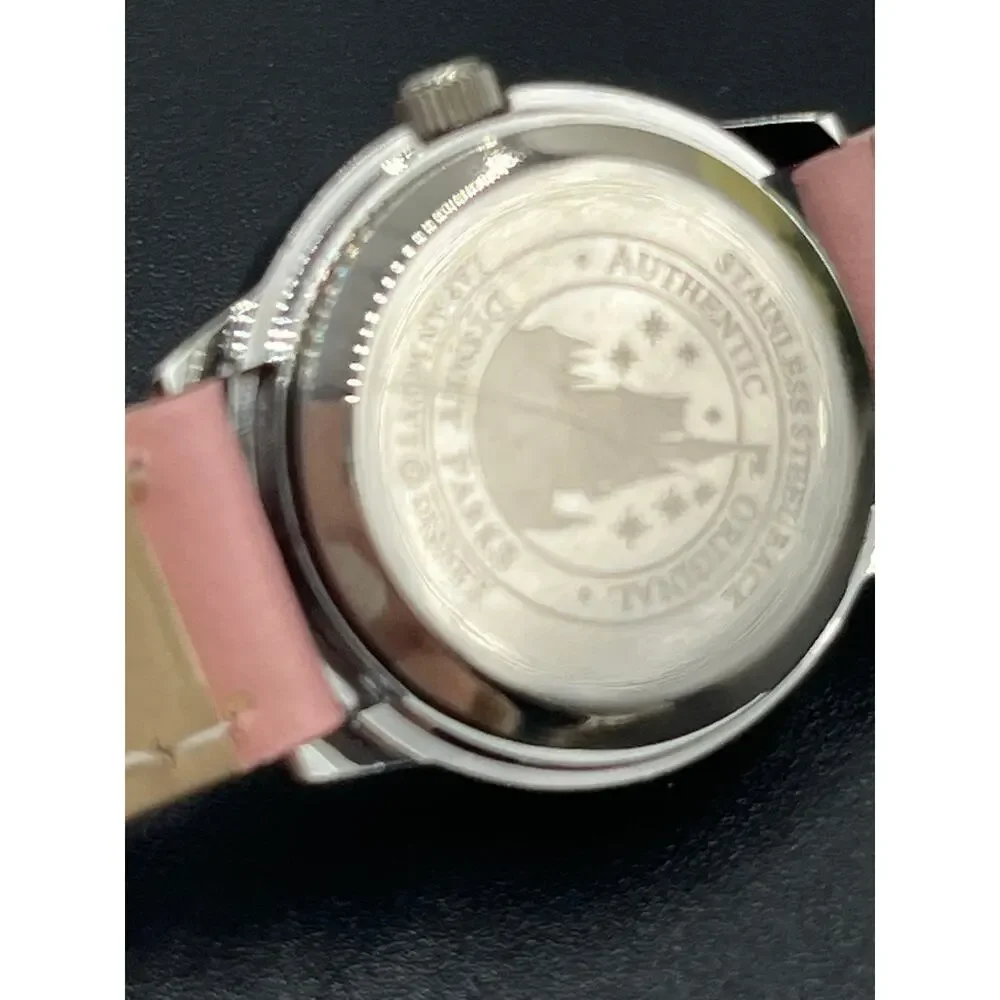 Disney Time Works Girls MINNIE MOUSE Watch Pink‎ Band Leather Hearts New Battery